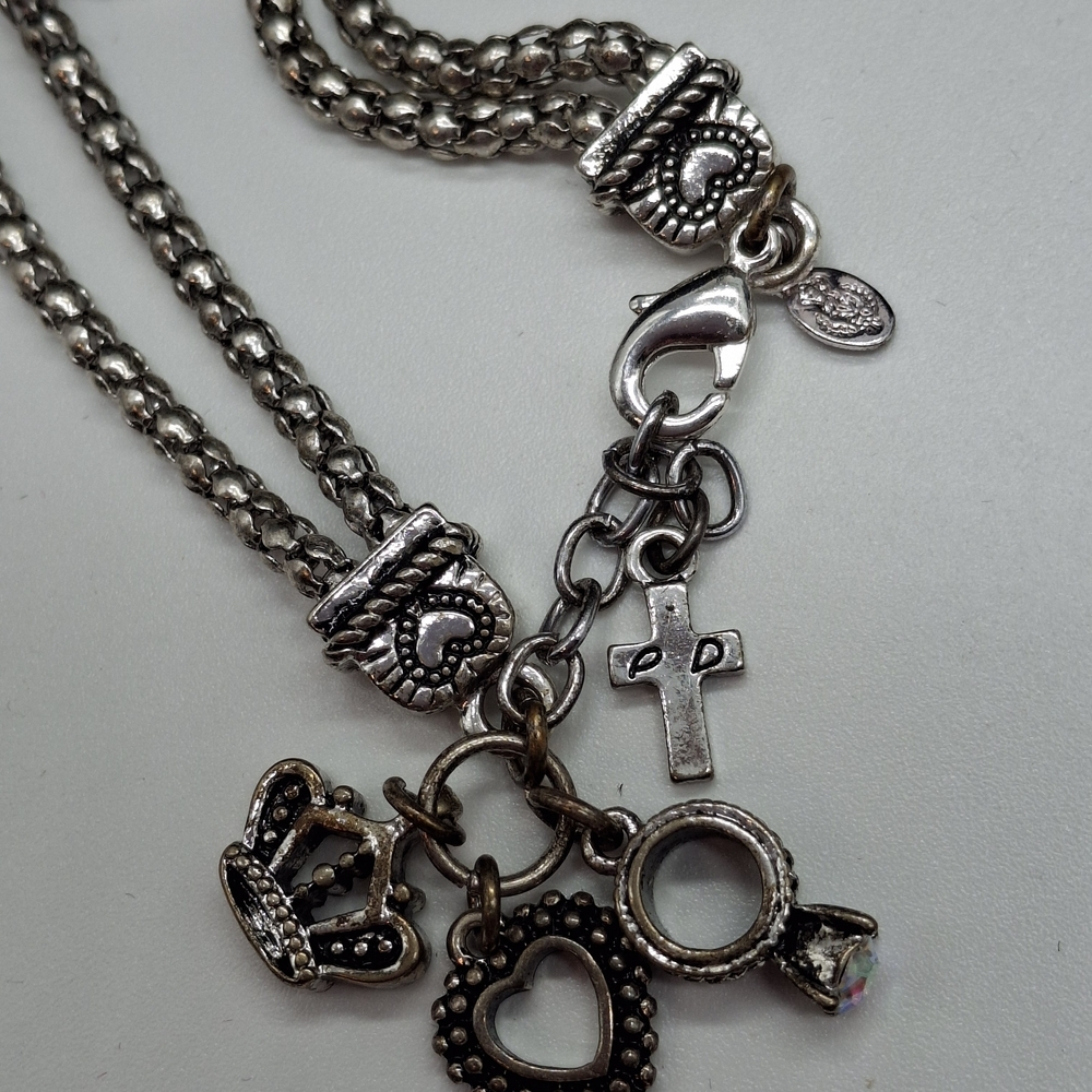 Premier Designs Silver Bracelet with Crown Charm - Picture 6 of 7